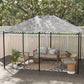 Outsunny 10x13ft Gazebo Roof Replacement Cover Top Cover Only for Outdoor Shelter Light Grey | The Comfy Couch Canada