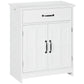 kleankin 2-Door Bathroom Cabinet: Adjustable Shelves, Versatile Storage & Compact 23.6"x11.8"x29.5" Design in White Finish.