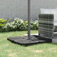 Outsunny 4pc Portable Umbrella Base Weights Garden Parasol Base Outdoor Patio Umbrella Stand Holder Weights, Black | The Comfy Couch Canada