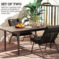 Outsunny Set of 2 Outdoor Folding Chairs with Adjustable Backrest, Padded Camping Chairs for Outdoor Events, Black | The Comfy Couch Canada
