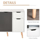 HOMCOM 28" Sideboard Sophistication: Storage Cabinet with Drawer, Solid Frame for Bedroom, Living Room, Home Office, Grey | The Comfy Couch Canada