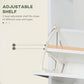 HOMCOM Slim High Gloss White Shoe Storage Cabinet 3 Flip Drawers Adjustable Shelves Organizer for 15 Pairs | The Comfy Couch Canada