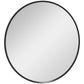 HOMCOM Sleek Round Wall Mirror: 24" Diameter Black Frame for Bedroom, Living Room & Bathroom Decor.
