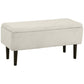 HOMCOM Versatile Ottoman Oasis: 15" Storage Ottoman with Wooden Legs, 47L Capacity, Durable Footrest for Living Room, Bedroom, Beige | The Comfy Couch Canada