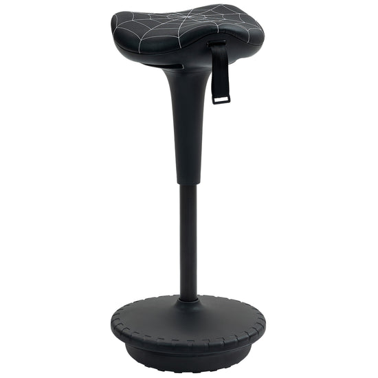 Vinsetto Backless Wobble Stool Chair, Standing Desk Chair, Adjustable Learning Stool for Office Desks, with Rocking Motion, Black | The Comfy Couch Canada