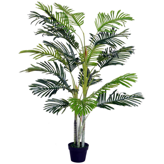 Outsunny 59" Faux Palm Tree, Artificial Tropical Green Plant Decor for Home Office, Indoor Potted | The Comfy Couch Canada