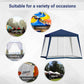 Outsunny 10x10ft Outdoor Party Tent Patio Canopy Gazebo with Netting Sun Shade Shelter Garden Blue | The Comfy Couch Canada