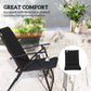 Outsunny Set of 2 Outdoor Folding Chairs with Adjustable Backrest, Padded Camping Chairs for Outdoor Events, Black | The Comfy Couch Canada