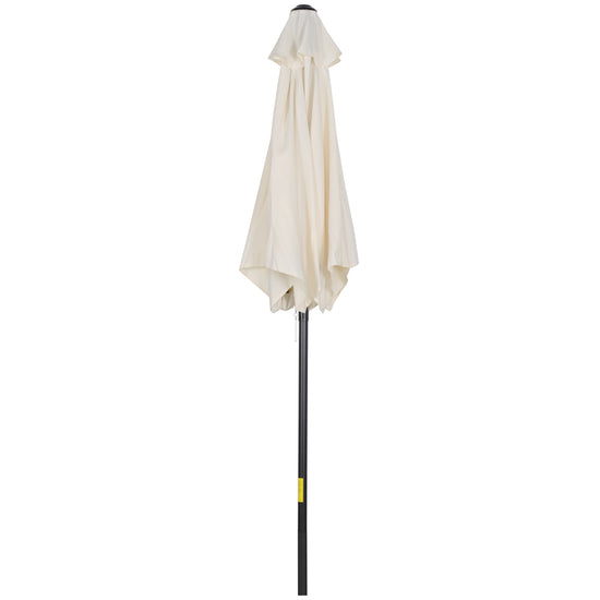 Outsunny 6.6FT Patio Umbrella, Outdoor Parasol with 6 Solid Ribs, Cream White | The Comfy Couch Canada