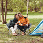 Outsunny Double Camping Chair, Oversized Camping Loveseat for Adults, Heavy Duty Folding Camp Chair, Support 529 lbs