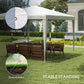 Outsunny 10x10ft Party Tent Portable Gazebo, Folding Garden Canopy Event Shelter Outdoor Sunshade White | The Comfy Couch Canada