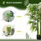 HOMCOM 4.5FT Lifelike Bamboo Plant Artificial Greenery Faux Tree in Pot for Home Office Indoor Outdoor Decor | The Comfy Couch Canada