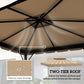 Outsunny Replacement Gazebo Top 9.8x9.8, Double Vented Roof Canopy Cover for Patio Garden, Khaki - Upgrade Your Outdoor Space | The Comfy Couch Canada