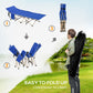 Outsunny Folding Camping Cot for Adults Portable Outdoor Sleeping Bed with Carry Bag Navy Blue | The Comfy Couch Canada