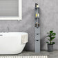 HOMCOM Space Saving Tall Bathroom Cabinet Grey Scrolled Cupboard Drawer Open Shelves Storage Design | The Comfy Couch Canada