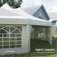 Outsunny 29x21ft High Peak Decagonal Wedding Event Party Tent Gazebo Canopy w/ 10 Removable Walls White | The Comfy Couch Canada