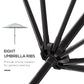 Outsunny 9FT Patio Umbrella 3 Tiers Outdoor Market Umbrella Crank Push Button Tilt for Deck Backyard Lawn Cream White | The Comfy Couch Canada