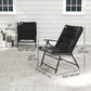 Outsunny Set of 2 Outdoor Folding Chairs with Adjustable Backrest, Padded Camping Chairs for Outdoor Events, Black | The Comfy Couch Canada