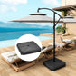 Outsunny Square Patio Umbrella Base Weight, Heavy Duty Cantilever Offset Umbrella Base, Filled Up to 143lbs with Stand or 130lbs with Water for Garden Poolside, Black | The Comfy Couch Canada