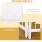 HOMCOM 4-Panel Folding Room Separator: Portable Privacy Screen Indoor Office Divider, White | The Comfy Couch Canada