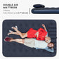 Outsunny Inflatable Twin Air Mattress Double Air Bed with Pillows Hand Pump Camping Guest Blue | The Comfy Couch Canada