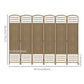 HOMCOM 6-Panel Folding Room Divider: Portable Privacy Screen, Wave Fiber Room Partition for Home Office, Natural | The Comfy Couch Canada