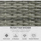 Outsunny 6 Pieces Patio Furniture Set, Rattan Wicker Sofa Outdoor Sectional Furniture Set w/ Coffee Table Cushioned Seat Mixed Gray | The Comfy Couch Canada
