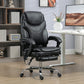 Vinsetto 6 Point Vibration Massage Ergonomic Office Chair PU Leather Heated Reclining Computer Desk Seat Footrest Lumbar Support Black | The Comfy Couch Canada