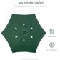 Outsunny 6.6FT Patio Umbrella, Outdoor Parasol with 6 Solid Ribs, Green | The Comfy Couch Canada