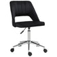 Vinsetto Mid Back Office Chair Velvet Fabric Swivel Scallop Shape Computer Desk Chair, Black | The Comfy Couch Canada