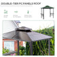 Outsunny Hardtop Grill Gazebo Outdoor BBQ Canopy with Utensil Hooks Double Vented Roof Coffee | The Comfy Couch Canada