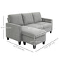 HOMCOM L-Shape Modern Sectional Sofa Couch Ottoman Corner Living Room Light Grey | The Comfy Couch Canada