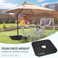 Outsunny Patio Umbrella Base Weights 4 Pieces HDPE Water Sand Filled for Cross Base Stand Black | The Comfy Couch Canada