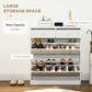 HOMCOM Narrow Shoe Storage Cabinet 2 Flip Drawers Adjustable Shelves Organizer for 12 Pairs White | The Comfy Couch Canada