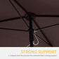 Outsunny 7x4ft Rectangle Patio Umbrella: Aluminum Tilt UV Protection Sun Shade for Outdoor, Coffee | The Comfy Couch Canada