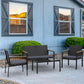 Outsunny 4-Piece Cushioned Rattan Wicker Outdoor Chair Loveseat Patio Furniture Set | The Comfy Couch Canada