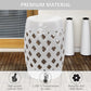 Outsunny 18" Ceramic Garden Stool with Woven Lattice Design, Indoor & Outdoor Decorative Accent Stool, White | The Comfy Couch Canada