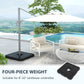 Outsunny Patio Umbrella Weight Bases: 4pc Water/Sand Fillable HDPE Cantilever Cross Stands | The Comfy Couch Canada