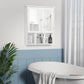 Kleankin White Wall Cabinet: Bathroom Mounted Mirror Medicine Cabinet with Double Doors & Storage Shelves | The Comfy Couch Canada