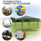 Outsunny Verdant Retreat: 10x10ft Folding Party Tent, Portable Gazebo Outdoor Canopy Garden Sunshade, Green Oasis | The Comfy Couch Canada