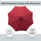 Outsunny 9ft Solar LED Patio Umbrella: Wine Red Tilt Canopy Sunshade for Stylish UV Protection | The Comfy Couch Canada