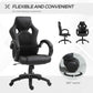 HOMCOM High Back Racing Gaming Chair Office Computer Desk Chair Swivel Wheels Padded Headrest Tilt Function Black | The Comfy Couch Canada