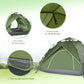 Outsunny Camping Tent, 3 Person Family Tent, 1000mm Waterproof, with Sewn-in Groundsheet and Carry Bag,  for Fishing, Dark Green | The Comfy Couch Canada