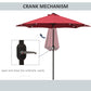 Outsunny 9ft Solar LED Patio Umbrella: Wine Red Tilt Canopy Sunshade for Stylish UV Protection | The Comfy Couch Canada