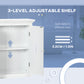 kleankin Space Savior: Over Toilet Storage Cabinet with Adjustable Shelf, Bathroom Wall Cabinet for Living Room Entryway, White Finish | The Comfy Couch Canada