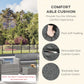 Outsunny Deluxe 4PC Outdoor Wicker Sofa Set PE Rattan Patio Furniture Extra Wide Seat Conversation Tempered Glass.