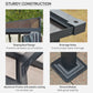 Outsunny Outdoor Hardtop Pergola 13&