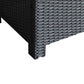 Outsunny Rattan Wicker Coffee Table with Glass Top - Black Outdoor Garden Patio Furniture | The Comfy Couch Canada