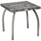 Outsunny Rattan Coffee Table 18" Outdoor Side Patio Wicker Furniture Square All-Weather PE Garden Balcony | The Comfy Couch Canada