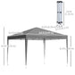 Outsunny 10 x 10ft Folding Pop Up Tent Outdoor Gazebo Canopy with Carrying Bag, Grey | The Comfy Couch Canada
